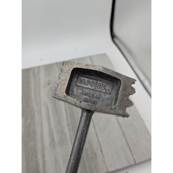 Elpo Aluminum #2 Meat Tenderizer Double Textured Sides 8 3/4" Japan - Picture 8 of 10